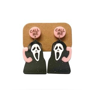 Ghostly Face Earrings